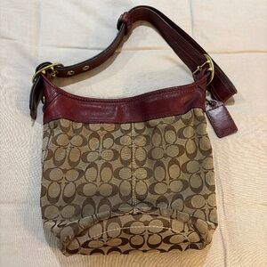 Brown Bleeker Signature Crossbody Coach Purse